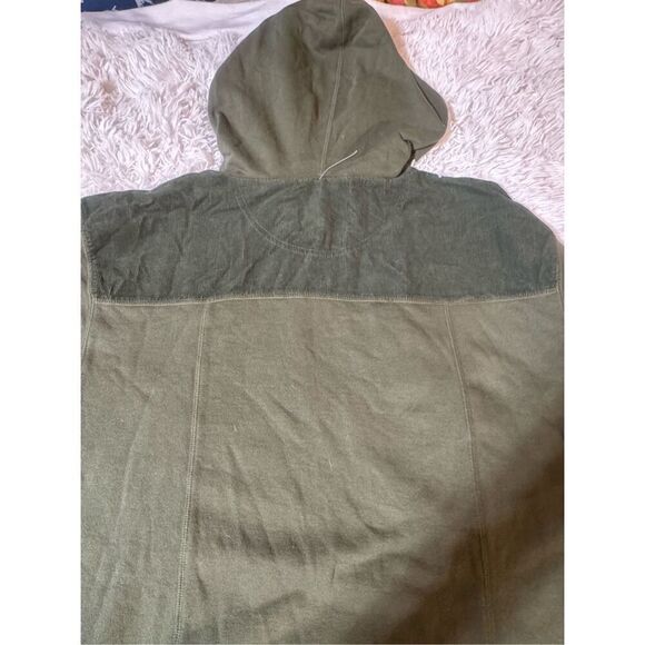 Weekendz off long sleeve full zip with hoodie moss sweater L - Picture 7 of 8